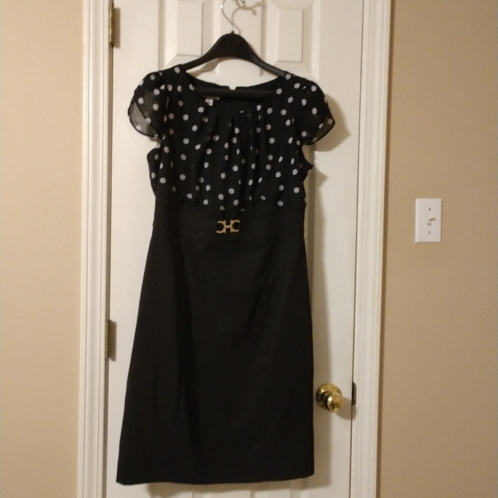 Alyx dress. Black with white polka dots.